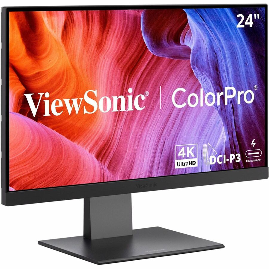 Right Image for ViewSonic VP2488-4K 24 Inch 4K Mac-Ready Monitor with 100%sRGB, 98% DCI-P3, Pantone Validated, Advanced Ergonomics, Thunderbolt 4, USB Hub, HDMI, and DP for Home and Office