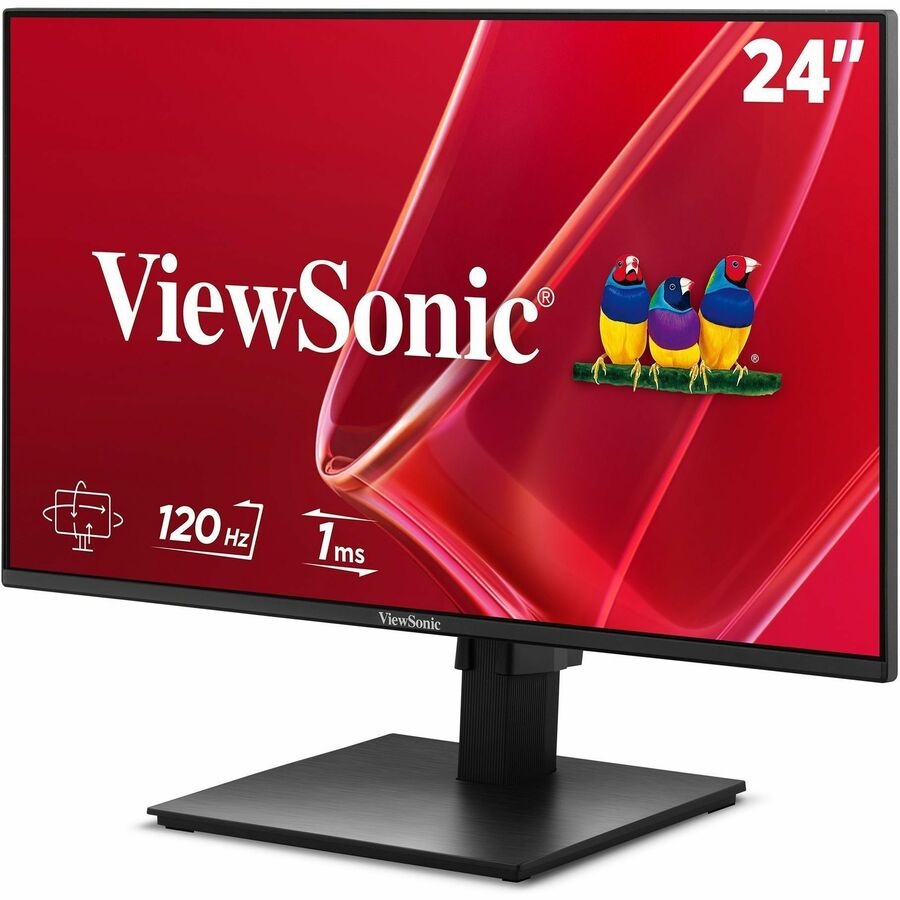 Left Image for ViewSonic VA2448-MHJ 24 Inch 1080p Monitor, IPS Display with 120Hz for Smooth Home and Office Viewing, Eye Care Technology, Advanced Ergonomics, HDMI, and VGA Inputs