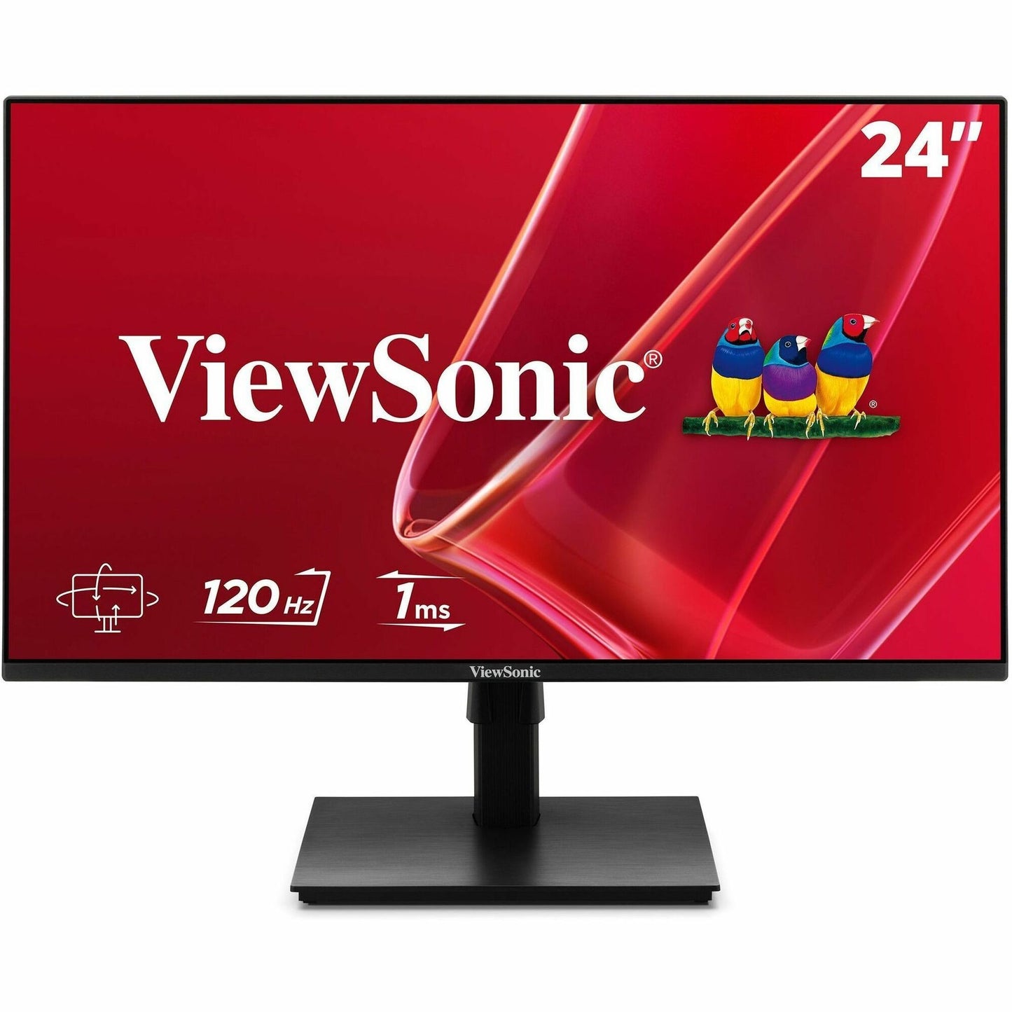 Main Image for ViewSonic VA2448-MHJ 24 Inch 1080p Monitor, IPS Display with 120Hz for Smooth Home and Office Viewing, Eye Care Technology, Advanced Ergonomics, HDMI, and VGA Inputs