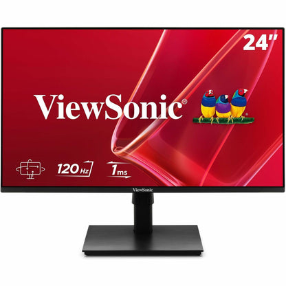 Main Image for ViewSonic VA2448-MHJ 24 Inch 1080p Monitor, IPS Display with 120Hz for Smooth Home and Office Viewing, Eye Care Technology, Advanced Ergonomics, HDMI, and VGA Inputs