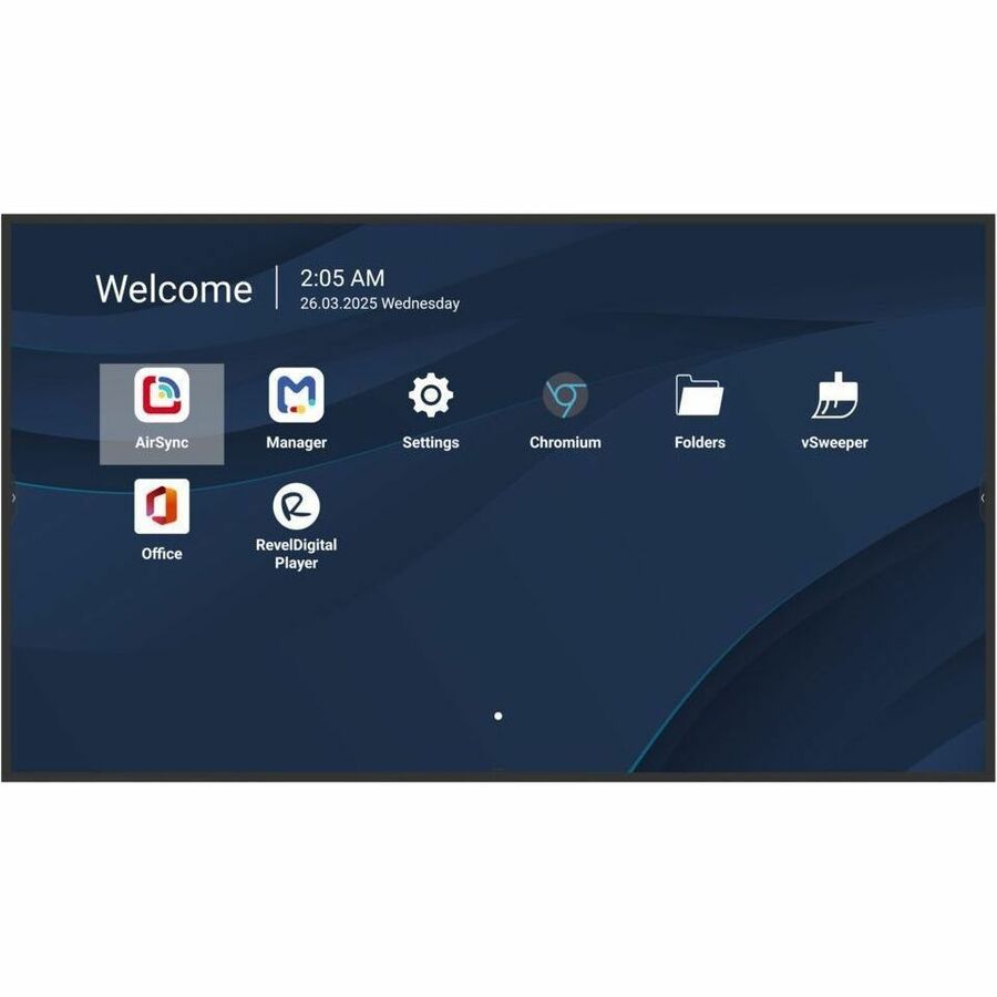 Front Image for ViewSonic CDE7531 75 Inch 4K UHD Commercial Display with 500-nit Brightness, 5000:1 Contrast Ratio, OPS Slot, 8GB RAM, 32GB Storage, 16W Dual Speakers, Wifi Slot, HDMI, USB A, and USB C Inputs