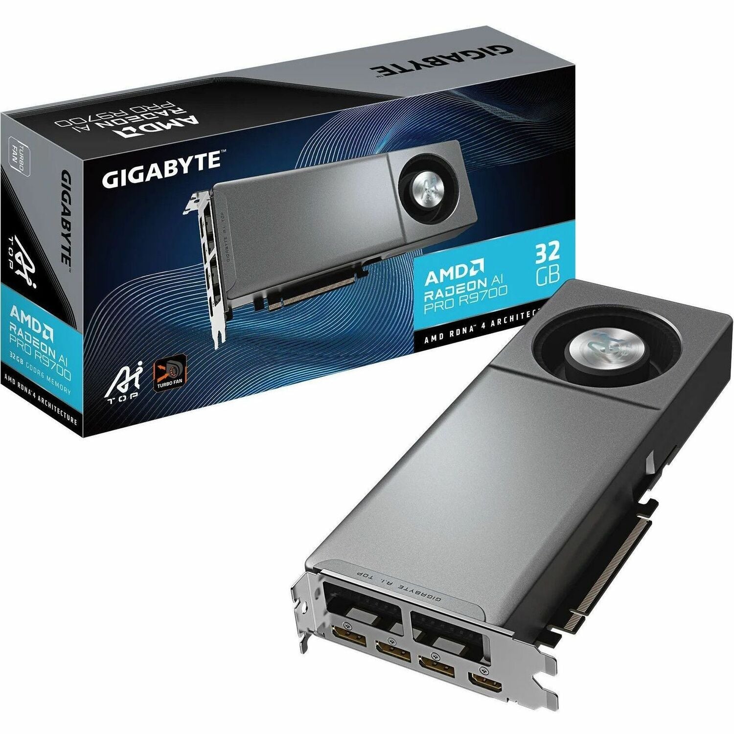 Main Image for GIGABYTE AMD Radeon AI PRO R9700 Graphic Card - 32 GB GDDR6