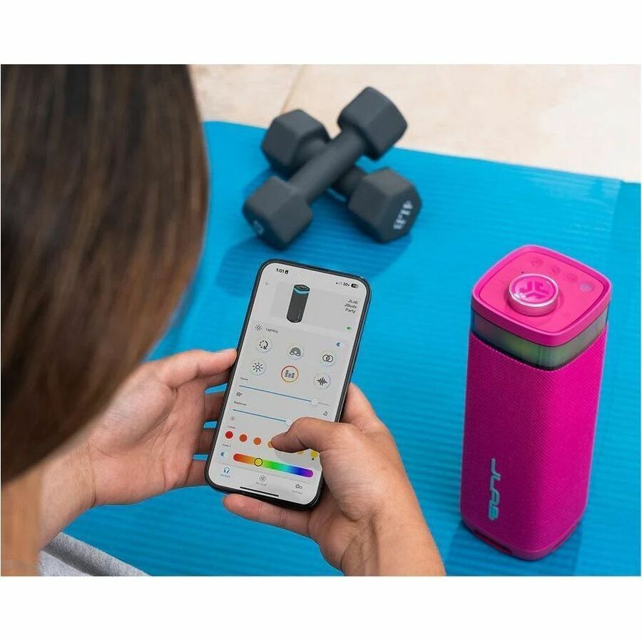 Alternate-Image7 Image for JLab JBuds Party Portable Bluetooth Speaker System - 30 W RMS - Pink