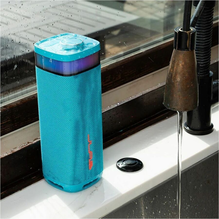 Alternate-Image7 Image for JLab JBuds Party Portable Bluetooth Speaker System - 30 W RMS - Cyan