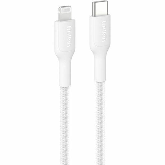 Main Image for Belkin BoostCharge Pro USB-C Braided Cable with Lightning Connector, 6.6ft/2m, White