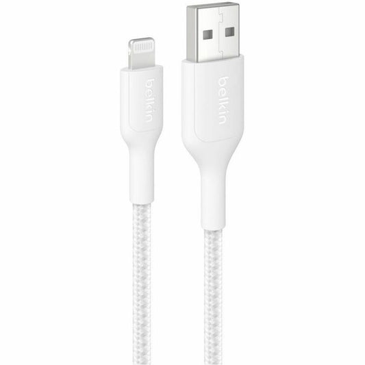 Main Image for Belkin Braided USB-A Cable With Lightning Connector, 3.3ft/1m, White
