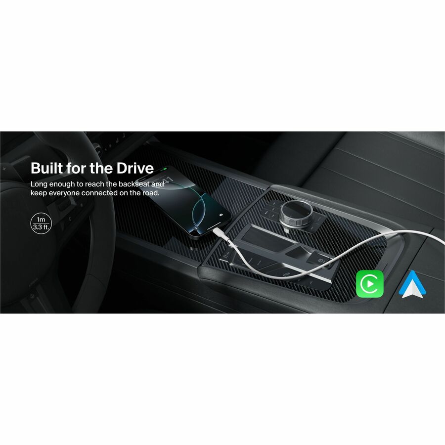 Alternate-Image2 Image for Belkin USB-A to USB-C Cable 15W, 3.3ft/1m, White