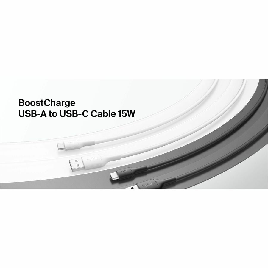 Alternate-Image1 Image for Belkin BoostCharge USB-A to USB-C Cable 15W, 6.6ft/2m, Black
