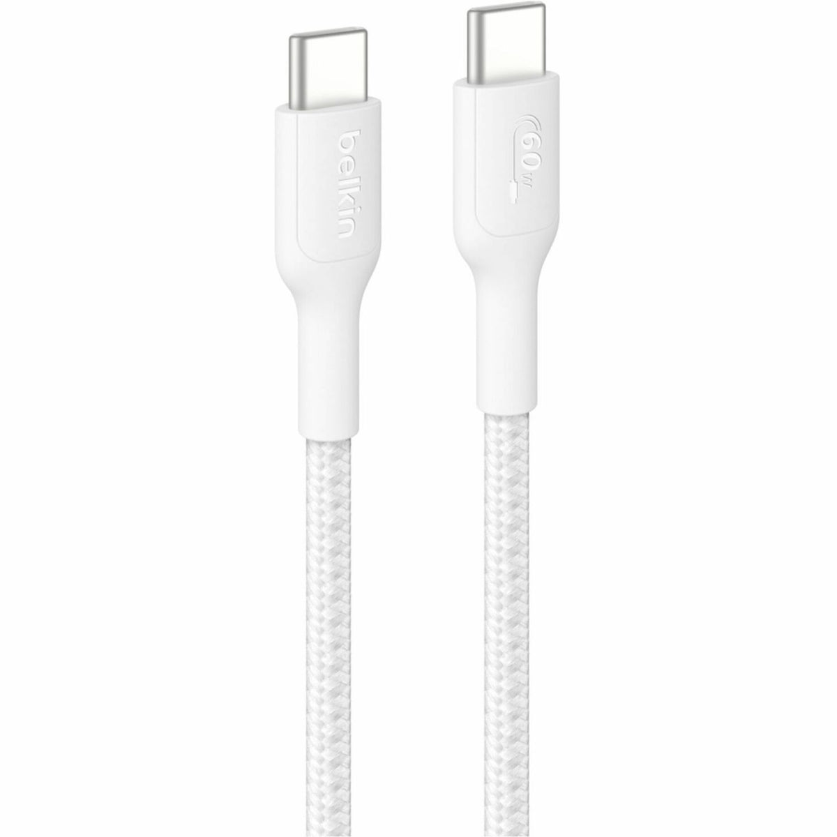 Main Image for Belkin Braided USB-C to USB-C Cable 60W, 3.3ft/1m, White