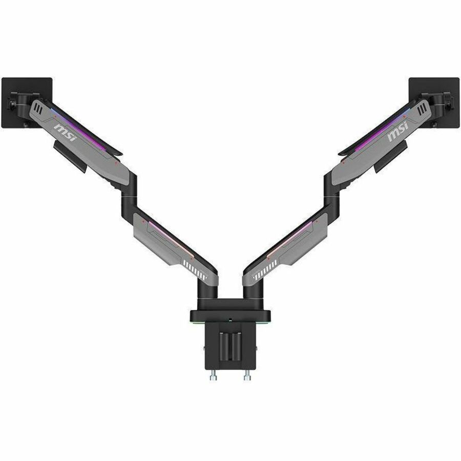 Rear Image for MSI Mounting Arm for Monitor, Flat Panel Mount, Curved Screen Display, Display - Matte Black, Painted Gray