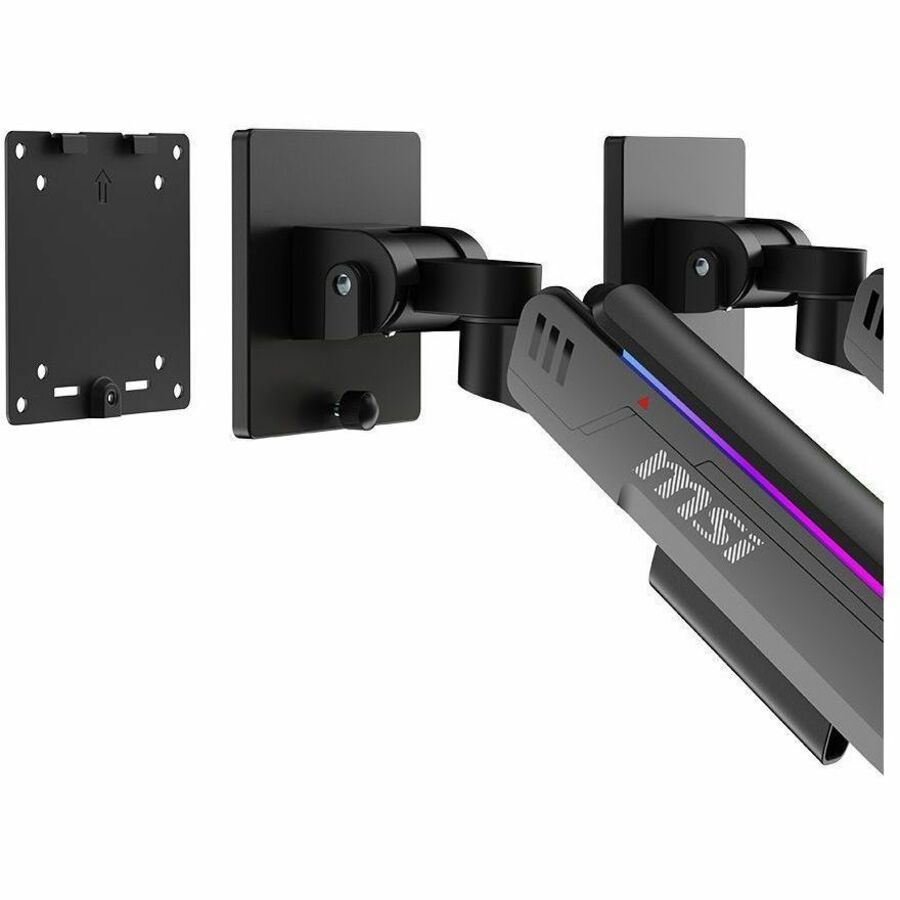 Alternate-Image1 Image for MSI Mounting Arm for Monitor, Flat Panel Mount, Curved Screen Display, Display - Matte Black, Painted Gray