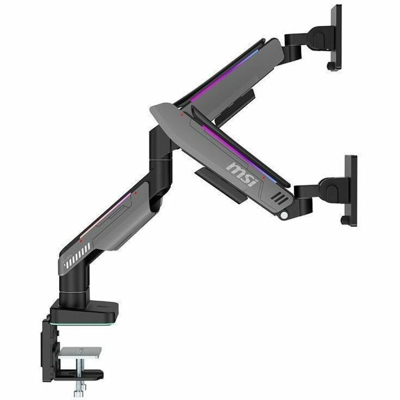 Right Image for MSI Mounting Arm for Monitor, Flat Panel Mount, Curved Screen Display, Display - Matte Black, Painted Gray