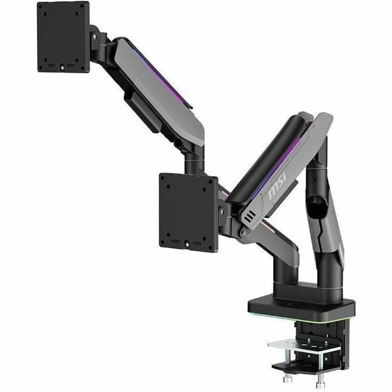 Alternate-Image3 Image for MSI Mounting Arm for Monitor, Flat Panel Mount, Curved Screen Display, Display - Matte Black, Painted Gray