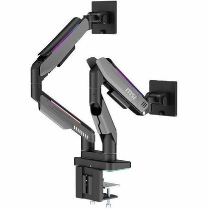 Alternate-Image6 Image for MSI Mounting Arm for Monitor, Flat Panel Mount, Curved Screen Display, Display - Matte Black, Painted Gray