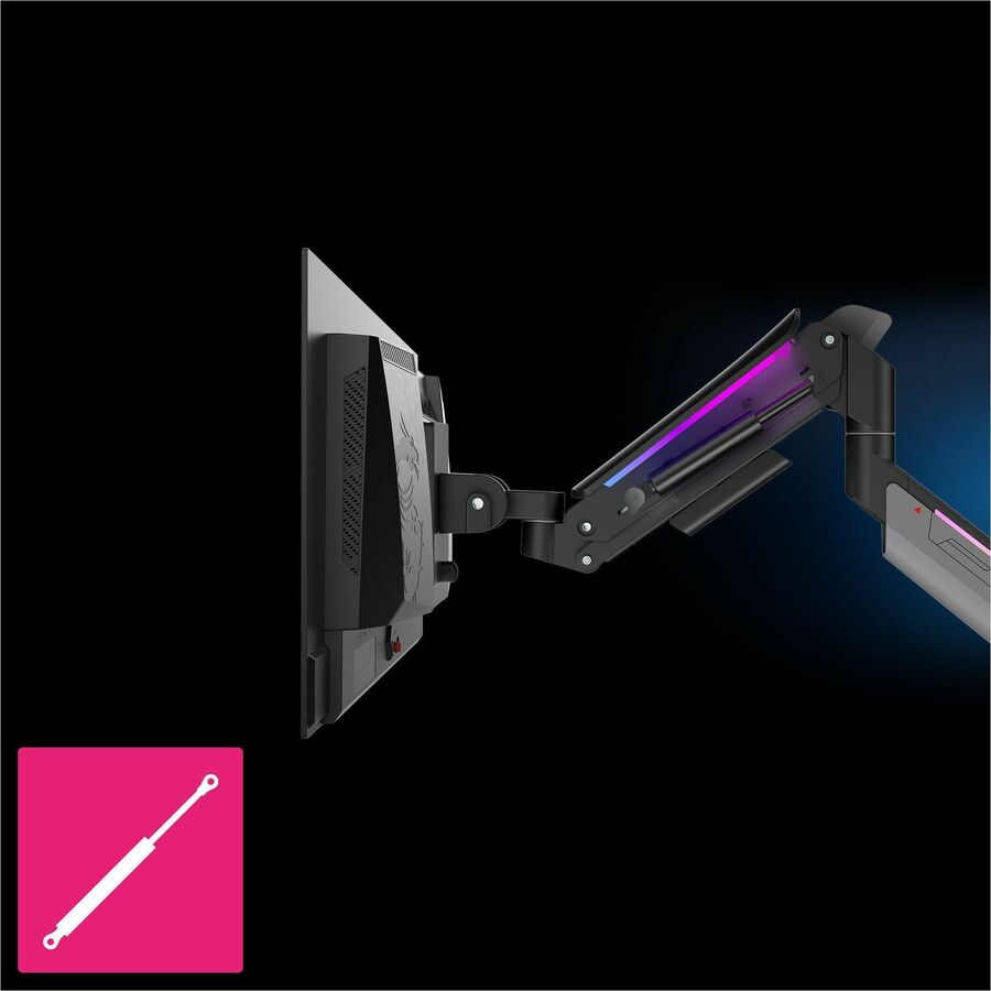 Alternate-Image7 Image for MSI Mounting Arm for Monitor, Display - Matte Black, Painted Gray - Horizontal