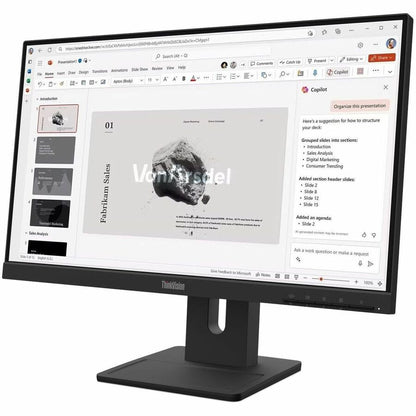 Alternate-Image1 Image for Lenovo ThinkVision E22-40 22" Class Full HD LED Monitor - 16:9 - Raven Black