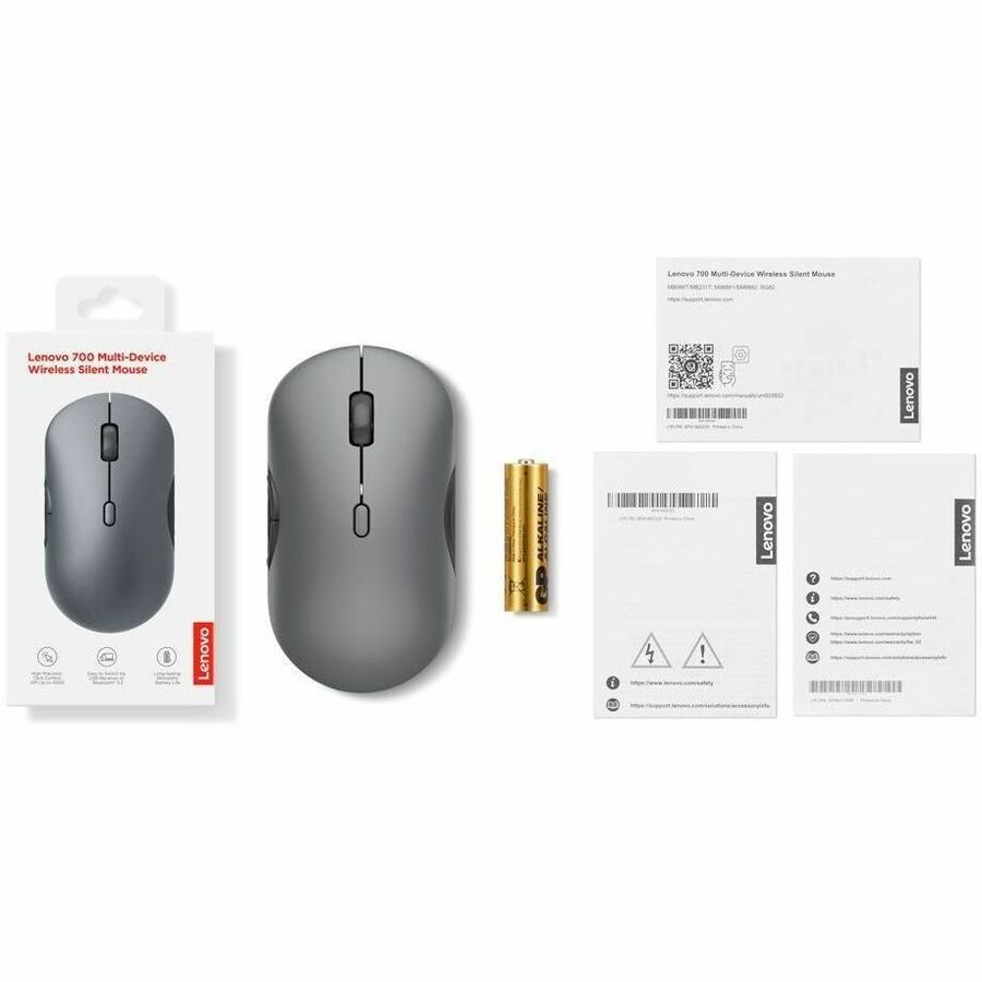 Alternate-Image5 Image for Lenovo 700 Multi-Device Wireless Silent Mouse (Luna Grey, NA)