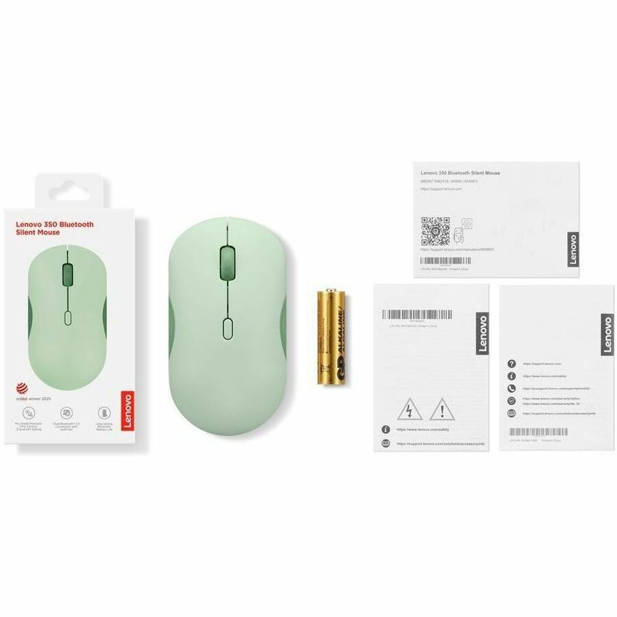 Alternate-Image5 Image for Lenovo 350 Bluetooth Silent Mouse (Breeze Moss, NA)