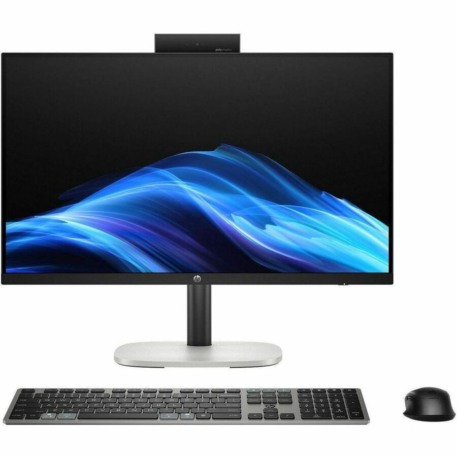 Front Image for HP ProStudio 4 AiO G1i All-in-One Computer - Intel Core Ultra 5 235 - vPro Technology - 16 GB - 512 GB PCI Express NVMe SSD - 23.8" Full HD - Desktop - Black, Silver
