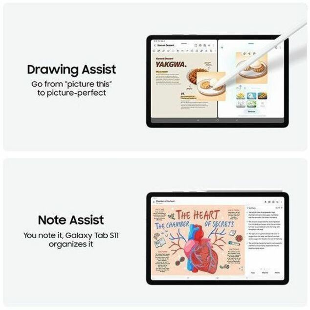 Alternate-Image7 Image for Samsung Galaxy Tab S11 Tablet - 11" - MediaTek Dimensity 9400+ (3 nm) Octa-core - 12 GB - 128 GB Storage - Gray - 1 / Pack