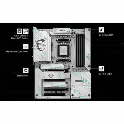 Alternate-Image6 Image for MSI B850 GAMING PLUS WIFI PZ Gaming Desktop Motherboard - AMD B850 Chipset - Socket AM5 - ATX
