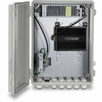 Alternate-Image4 Image for TRENDnet Outdoor IP68 Weatherproof Enclosure with 350W Power Supply, TI-CA4K, IK10 Impact Protection, Power Supply Supports up to 350W (55V DC, 6.3A), 20kA @ 8/20 &micro;s Surge Protection