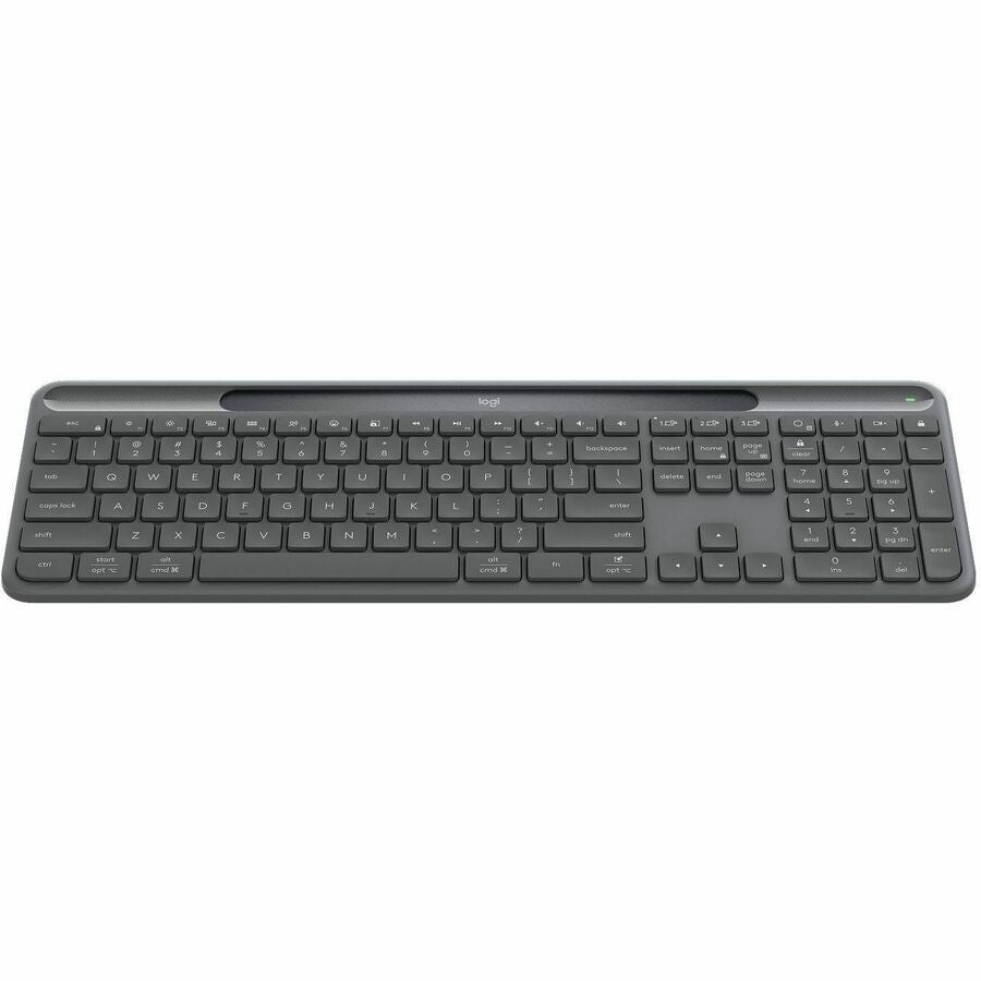 Front Image for Logitech Signature Slim Solar+ K980 for Business, Wireless Keyboard, Quiet Typing, Secure Receiver, Bluetooth, Windows, Mac - Graphite