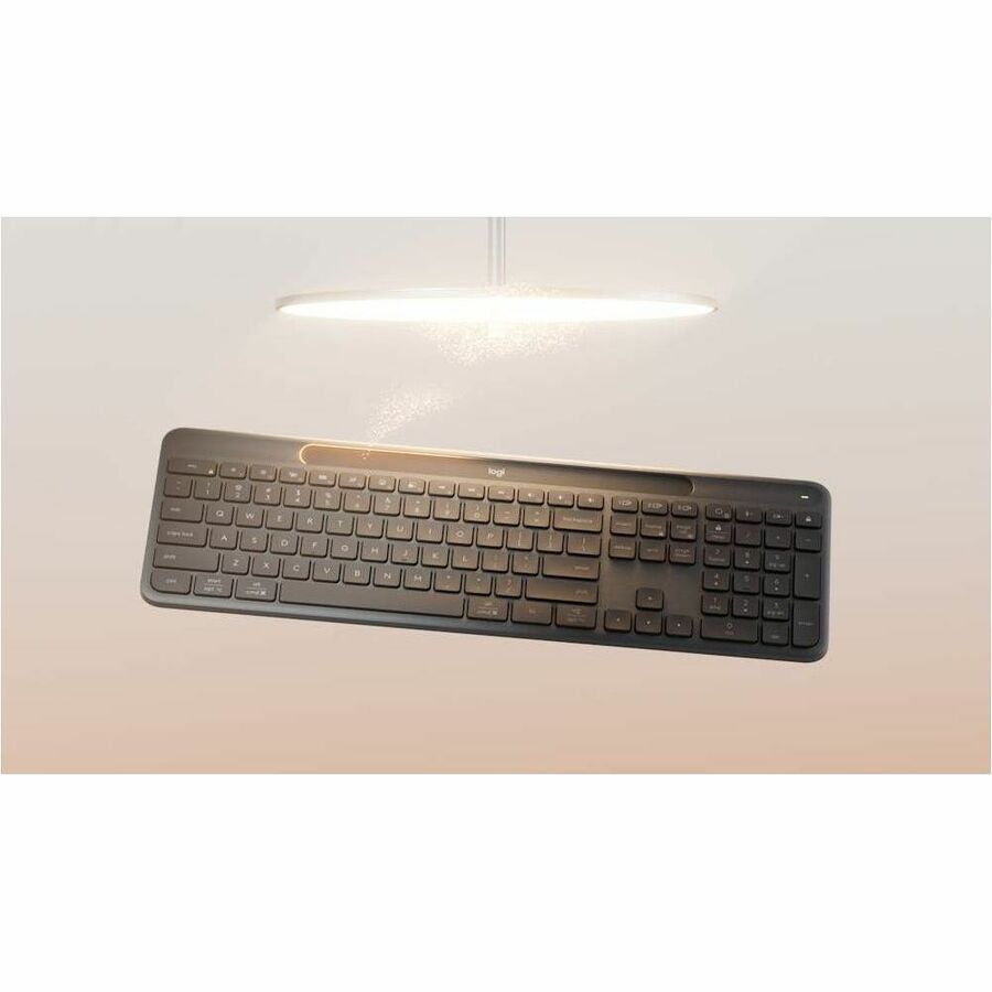Alternate-Image2 Image for Logitech Signature Slim Solar+ K980 for Business, Wireless Keyboard, Quiet Typing, Secure Receiver, Bluetooth, Windows, Mac - Graphite