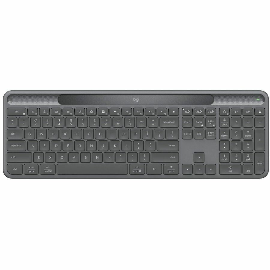 Top Image for Logitech Signature Slim Solar+ K980 for Business, Wireless Keyboard, Quiet Typing, Secure Receiver, Bluetooth, Windows, Mac - Graphite