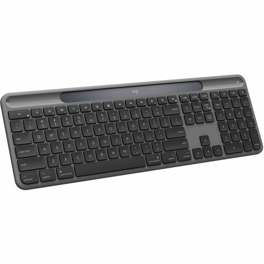 Main Image for Logitech Signature Slim Solar+ keyboard for Mac, solar and artificial light powered, durable battery that lasts up to 10 years, customizable keys, Bluetooth, Graphite