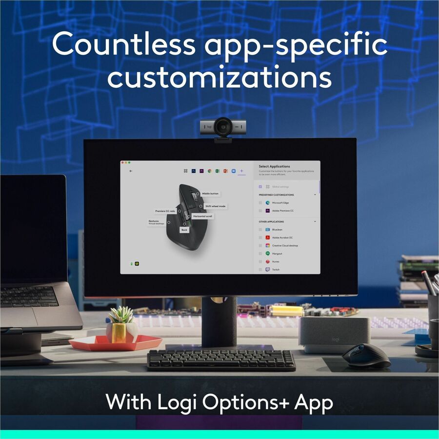 Alternate-Image6 Image for Logitech MX Master 3S - Performance Wireless Mouse with Ultra-fast Scrolling, Ergo, 8K DPI, Track on Glass, Quiet Clicks, Bluetooth, Windows, Linux, Chrome, Black