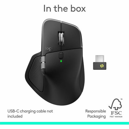 Alternate-Image10 Image for Logitech MX Master 4, Ergonomic Wireless Mouse with Advanced Performance Haptic Feedback, Ultra-Fast Scrolling, USB-C Charging, Bluetooth, Windows, MacOS - black