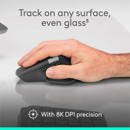 Alternate-Image4 Image for Logitech MX Master 4, Ergonomic Wireless Mouse with Advanced Performance Haptic Feedback, Ultra-Fast Scrolling, USB-C Charging, Bluetooth, Windows, MacOS - black