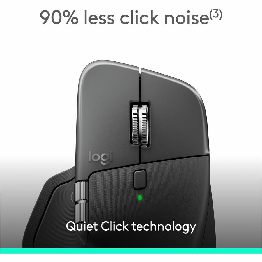 Alternate-Image6 Image for Logitech MX Master 4 for Business, Wireless Mouse with Quiet Clicks, 8K DPI, MagSpeed Scrolling, Logi Bolt Receiver, Graphite
