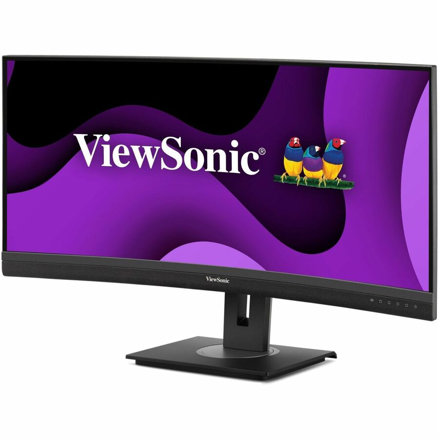 Alternate-Image2 Image for ViewSonic VG3456CA 34 Inch 21:9 Ultrawide QHD 4K Curved Monitor with Ergonomic Design, 100W USB C, Docking Built-In, Gigabit Ethernet RJ45 for Home and Office
