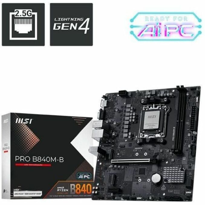 Alternate-Image4 Image for MSI B840M-B Gaming Desktop Motherboard - AMD B840 Chipset - Socket AM5 - Micro ATX