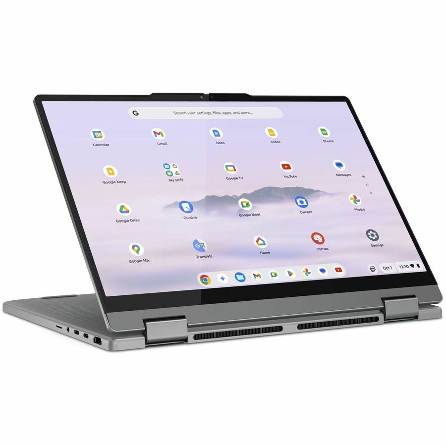 Alternate-Image3 Image for Lenovo Chromebook Plus 14IRU10 83LL001VUS 14" Touchscreen Convertible 2 in 1 Chromebook - WUXGA - 60 Hz - Intel Core 5 1st Gen 120U - 8 GB - 128 GB Flash Memory - English Keyboard - Luna Gray