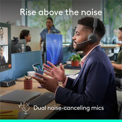 Alternate-Image4 Image for Logitech Zone Wireless 2 ES for Business - Noise-Canceling Wireless Headset with Adaptive Hybrid ANC, Microsoft Teams Certified, USB-C & USB-A, Graphite