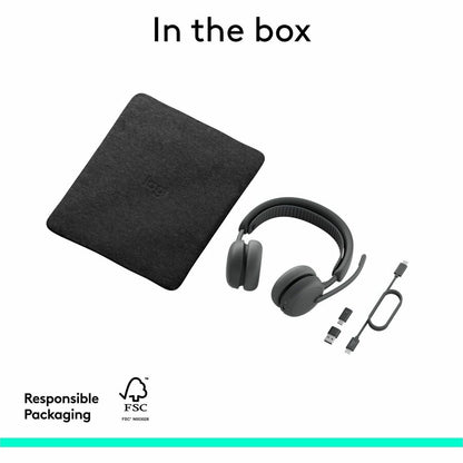 Alternate-Image10 Image for Logitech Zone Wireless 2 ES for Business - Noise-Canceling Wireless Headset with Adaptive Hybrid ANC, Microsoft Teams Certified, USB-C & USB-A, Graphite