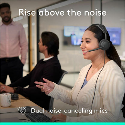 Alternate-Image4 Image for Logitech Zone Wired 2 for Business - Noise-Canceling Headset with Adaptive Hybrid ANC, Zoom & Google Certified, USB-C with USB-A adapter - Graphite
