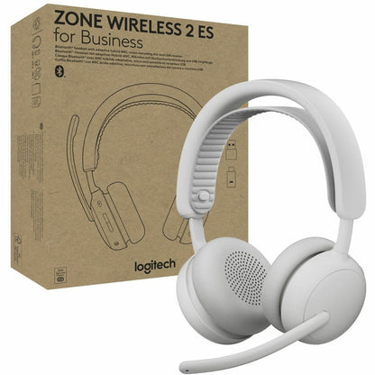 Main Image for Logitech Zone Wireless 2 ES for Business - Noise-Canceling Wireless Headset with Adaptive Hybrid ANC, Microsoft Teams Certified, USB-C & USB-A, Off-white