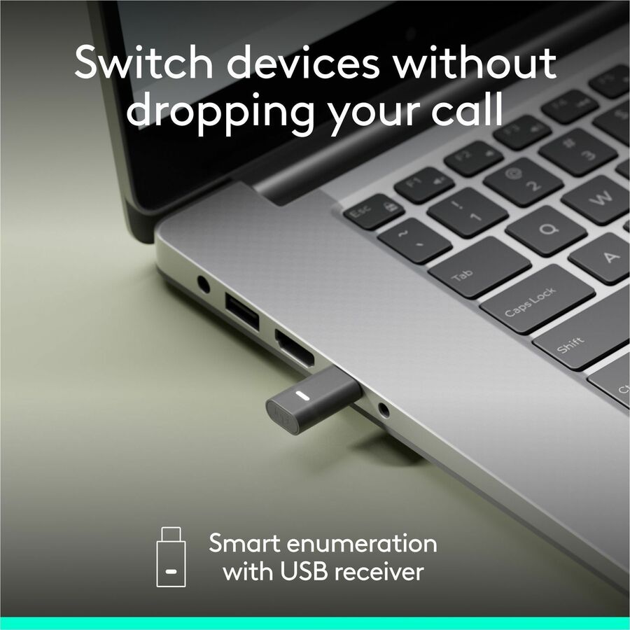 Alternate-Image7 Image for Logitech Zone Wireless 2 ES for Business - Noise-Canceling Wireless Headset with Adaptive Hybrid ANC, Microsoft Teams Certified, USB-C & USB-A, Off-white