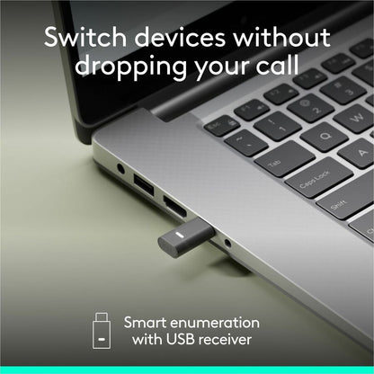 Alternate-Image7 Image for Logitech Zone Wireless 2 ES for Business - Noise-Canceling Wireless Headset with Adaptive Hybrid ANC, Microsoft Teams Certified, USB-C & USB-A, Off-white