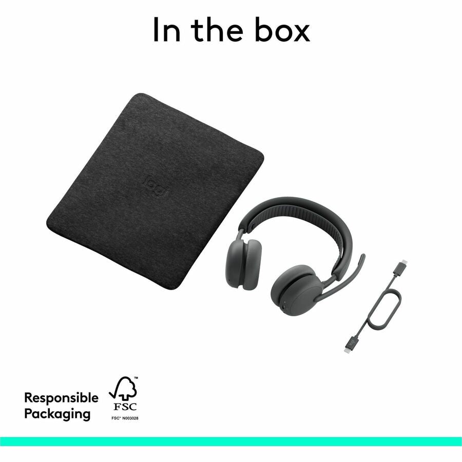 Alternate-Image9 Image for Logitech Zone Wireless 2 ES for Business - Noise-Canceling Wireless Headset with Adaptive Hybrid ANC, Native Bluetooth, Microsoft Teams Certified - Graphite