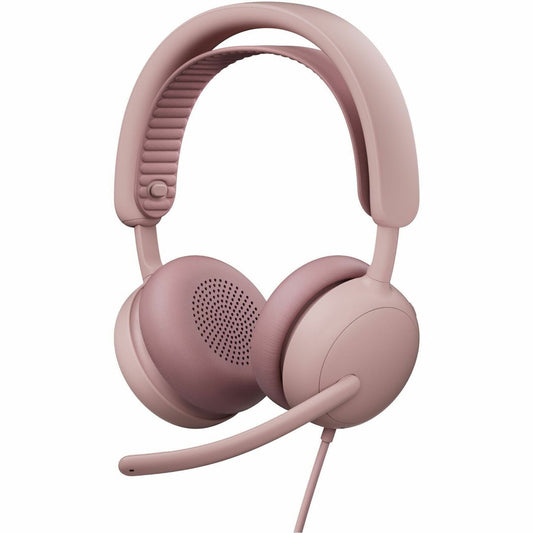 Main Image for Logitech Zone Wired 2 for Business - Noise-Canceling Headset with Adaptive Hybrid ANC, Microsoft Teams Certified, USB-C with USB-A adapter, Rose