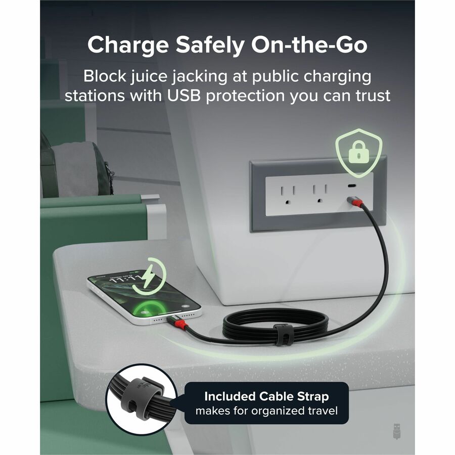 Alternate-Image2 Image for Plugable USB C to USB C Cable, Data Blocker Charge Only Cable (2m/6.6ft): 240W Safe Fast Charging