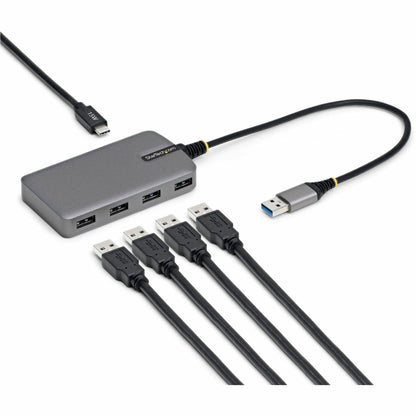 Main Image for StarTech.com 4-Port USB-A Hub, 5Gbps, Bus Powered, USB-A to 4x USB-A Hub with USB-C Auxiliary Power Input, Portable USB Hub