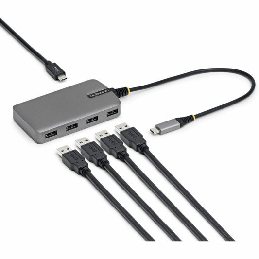 Main Image for StarTech.com 4-Port USB-C Hub, 5Gbps, Bus Powered, 4x USB-A Ports, USB-C Auxiliary Power Input, Portable USB Type-C Hub