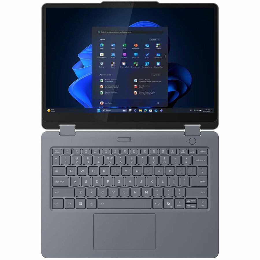 Alternate-Image2 Image for Lenovo 13w Gen 3 83M9000DUS 13.3" Touchscreen Convertible 2 in 1 Notebook - WUXGA - 60 Hz - Intel Core 3 1st Gen 100U - 8 GB - 256 GB SSD - English Keyboard - Luna Gray