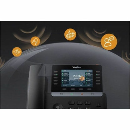 Alternate-Image4 Image for Yealink T74W IP Phone - Corded - Corded/Cordless - Bluetooth, Wi-Fi - 10 Multiple Conferencing - Wall Mountable - Black
